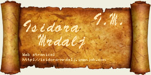 Isidora Mrdalj vizit kartica